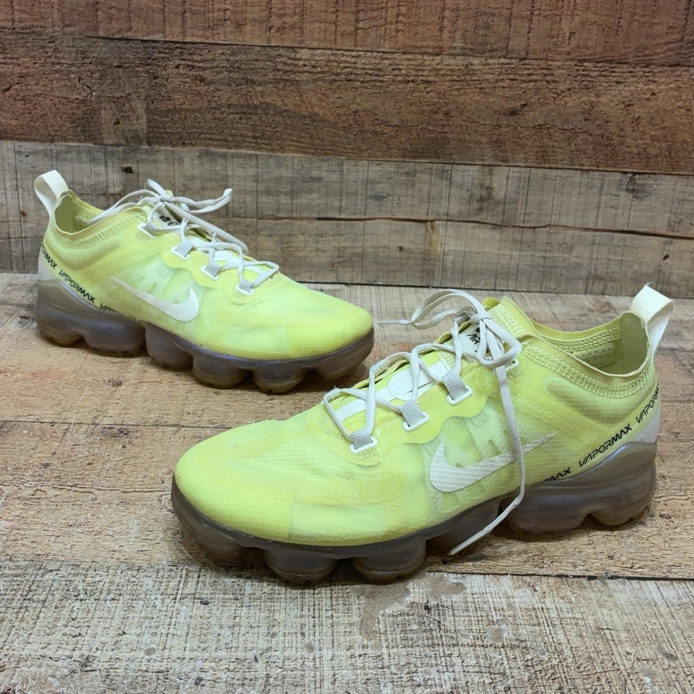Nike Air VaporMax 2019 Shoes Womens Size 7.5 38.5 Yellow Mesh Sneaker CI1245